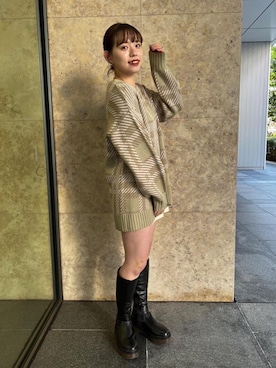 「消えそうな色コーデ」｜「アイテム（ブーツ）」を使った、emsexcite　/　エムズエキサイトさん（レディース・158cm）の冬コーディネート