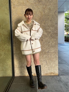 「参戦服」｜「アイテム（その他アウター）」を使った、emsexcite　/　エムズエキサイトさん（レディース・158cm）の冬コーディネート