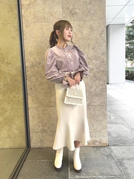 「ブラウスコーデ」｜emsexcite　/　エムズエキサイトさん（レディース・163cm）の冬コーディネート