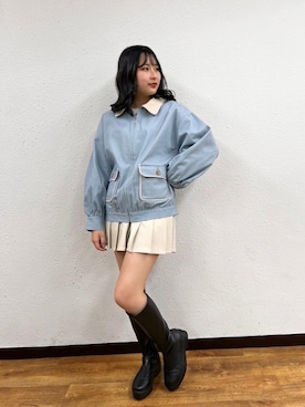 「ガーリーコーデ」｜「アイテム（ブルゾン）」を使った、emsexcite　/　エムズエキサイトさん（レディース・160cm）の冬コーディネート