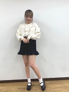 「ガーリーコーデ」｜「アイテム（その他シューズ）」を使った、emsexcite　/　エムズエキサイトさん（レディース・163cm）の春コーディネート