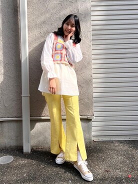 「太陽コーデ」｜emsexcite　/　エムズエキサイトさん（レディース・160cm）の春コーディネート