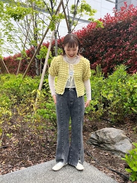 「RETRO GIRL（レトロガール）のアイテム（パンツ）」を使った、emsexcite　/　エムズエキサイトさん（レディース・158cm）の春コーディネート