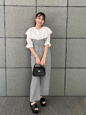 「ガーリーコーデ」｜「アイテム（サンダル）」を使った、emsexcite　/　エムズエキサイトさん（レディース・160cm）の春コーディネート