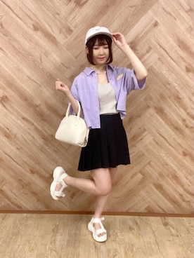 「フレンチガーリー」｜「アイテム（スリッポン）」を使った、emsexcite　/　エムズエキサイトさん（レディース・148cm）の夏コーディネート
