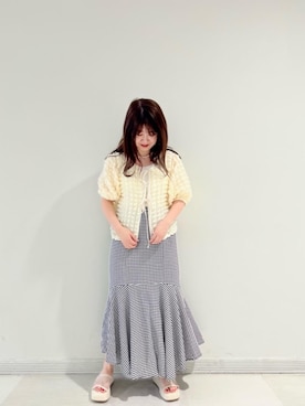 「ガーリーコーデ」｜「アイテム（サンダル）」を使った、emsexcite　/　エムズエキサイトさん（レディース・152cm）の夏コーディネート