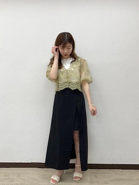 「ガーリーコーデ」｜「アイテム（サンダル）」を使った、emsexcite　/　エムズエキサイトさん（レディース・152cm）の夏コーディネート