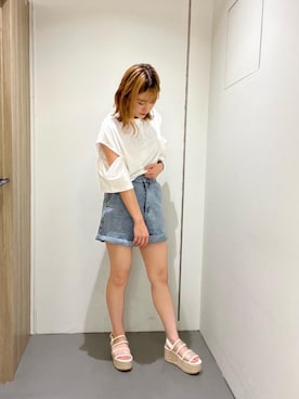 「水遊びコーデ」｜emsexcite　/　エムズエキサイトさん（レディース・156cm）の夏コーディネート