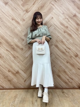 「ガーリーコーデ」｜「アイテム（その他シューズ）」を使った、emsexcite　/　エムズエキサイトさん（レディース・160cm）の夏コーディネート