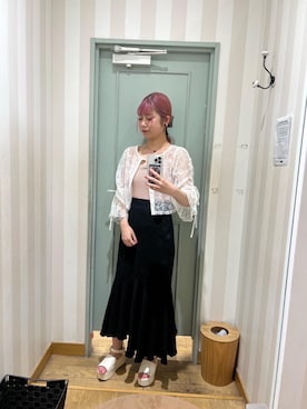 「ガーリーコーデ」｜「アイテム（サンダル）」を使った、emsexcite　/　エムズエキサイトさん（レディース・164cm）の夏コーディネート