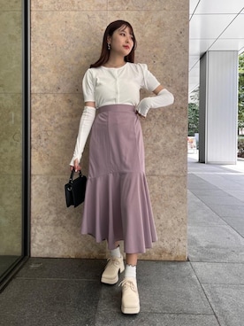 「ガーリーコーデ」｜「アイテム（その他シューズ）」を使った、emsexcite　/　エムズエキサイトさん（レディース・160cm）の夏コーディネート