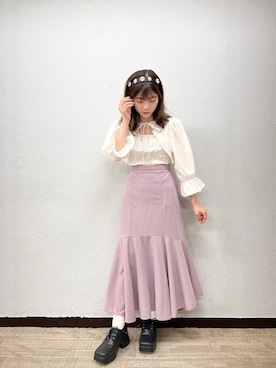 「ガーリーコーデ」｜「アイテム（その他シューズ）」を使った、emsexcite　/　エムズエキサイトさん（レディース・152cm）の秋コーディネート