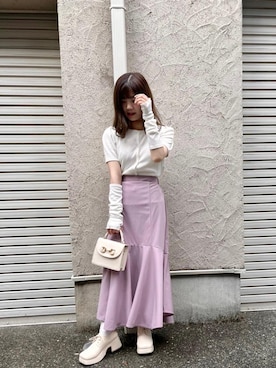 「ガーリーコーデ」｜「アイテム（その他シューズ）」を使った、emsexcite　/　エムズエキサイトさん（レディース・152cm）の秋コーディネート