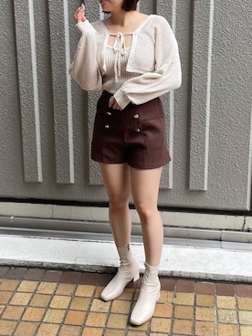 「ガーリーコーデ」｜「アイテム（その他シューズ）」を使った、emsexcite　/　エムズエキサイトさん（レディース・158cm）の秋コーディネート