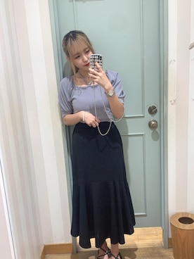 「ガーリーコーデ」｜「アイテム（サンダル）」を使った、emsexcite　/　エムズエキサイトさん（レディース・163cm）の秋コーディネート