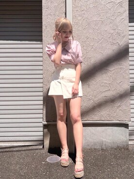 「ガーリーコーデ」｜「アイテム（サンダル）」を使った、emsexcite　/　エムズエキサイトさん（レディース・163cm）の秋コーディネート