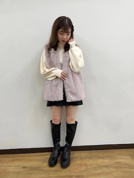 「アイテム（その他アウター、ピンク系）」を使った、emsexcite　/　エムズエキサイトさん（レディース・152cm）の秋コーディネート
