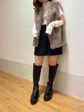 「アイテム（その他アウター、ブラウン系）」を使った、emsexcite　/　エムズエキサイトさん（レディース・151cm）の秋コーディネート
