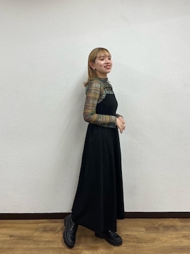 「アイテム（Tシャツ/カットソー、グリーン系）」を使った、emsexcite　/　エムズエキサイトさん（レディース・158cm）の秋コーディネート