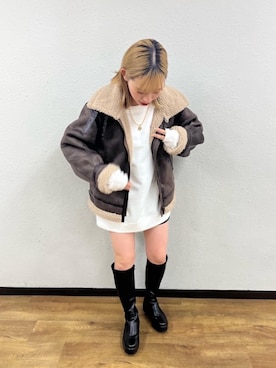 「参戦服」｜「アイテム（その他アウター）」を使った、emsexcite　/　エムズエキサイトさん（レディース・158cm）の秋コーディネート