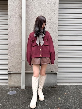 「ﾋﾞｯｸﾞｼﾙｴｯﾄ」｜emsexcite　/　エムズエキサイトさん（レディース・152cm）の秋コーディネート