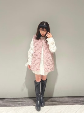「フレンチガーリー」｜「アイテム（カチューシャ）」を使った、emsexcite　/　エムズエキサイトさん（レディース・152cm）の秋コーディネート