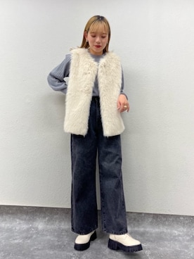 「参戦服」｜「アイテム（その他アウター）」を使った、emsexcite　/　エムズエキサイトさん（レディース・158cm）の秋コーディネート