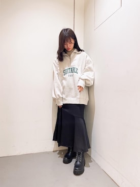 「ﾋﾞｯｸﾞｼﾙｴｯﾄ」｜emsexcite　/　エムズエキサイトさん（レディース・151cm）の冬コーディネート