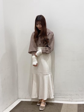 「アイテム（アームカバー）」を使った、emsexcite　/　エムズエキサイトさん（レディース・156cm）の冬コーディネート