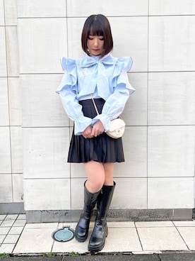 「ガーリーコーデ」｜emsexcite　/　エムズエキサイトさん（レディース・148cm）の冬コーディネート