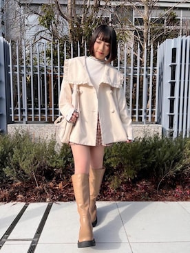 「ガーリーコーデ」｜「アイテム（その他シューズ）」を使った、emsexcite　/　エムズエキサイトさん（レディース・148cm）の冬コーディネート