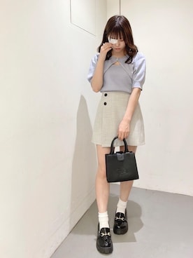 「ガーリーコーデ」｜「アイテム（その他シューズ）」を使った、emsexcite　/　エムズエキサイトさん（レディース・151cm）の春コーディネート