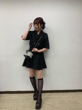 「フレンチガーリー」｜「アイテム（その他アウター）」を使った、emsexcite　/　エムズエキサイトさん（レディース・166cm）の春コーディネート