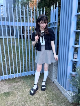 「ガーリーコーデ」｜「アイテム（サンダル）」を使った、emsexcite　/　エムズエキサイトさん（レディース・152cm）の春コーディネート