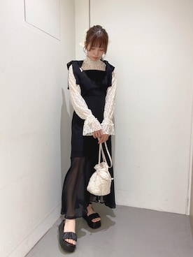 「ガーリーコーデ」｜「アイテム（サンダル）」を使った、emsexcite　/　エムズエキサイトさん（レディース・151cm）の夏コーディネート