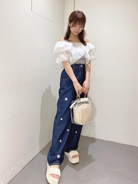 「でにむ」｜「アイテム（サンダル）」を使った、emsexcite　/　エムズエキサイトさん（レディース・151cm）の夏コーディネート
