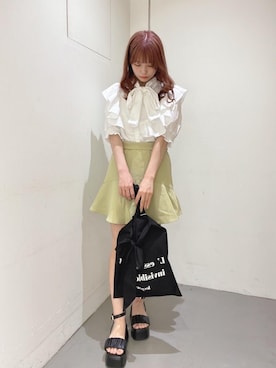 「ガーリーコーデ」｜「アイテム（サンダル）」を使った、emsexcite　/　エムズエキサイトさん（レディース・151cm）の夏コーディネート