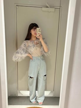 「ガーリーコーデ」｜「アイテム（サンダル）」を使った、emsexcite　/　エムズエキサイトさん（レディース・152cm）の夏コーディネート