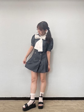 「フレンチガーリー」｜「アイテム（その他アウター）」を使った、emsexcite　/　エムズエキサイトさん（レディース・166cm）の夏コーディネート