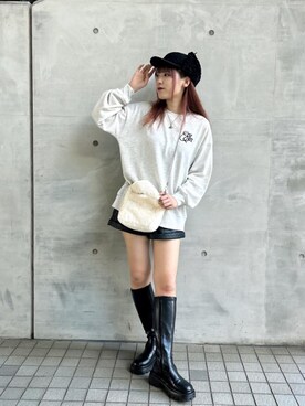 「韓国コーデ」｜「アイテム（その他シューズ）」を使った、emsexcite　/　エムズエキサイトさん（レディース・166cm）の秋コーディネート