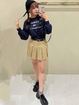 「韓国コーデ」｜「アイテム（その他シューズ）」を使った、emsexcite　/　エムズエキサイトさん（レディース・166cm）の秋コーディネート