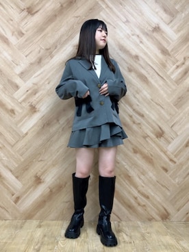 「ガーリーコーデ」｜「アイテム（その他シューズ）」を使った、emsexcite　/　エムズエキサイトさん（レディース・152cm）の秋コーディネート