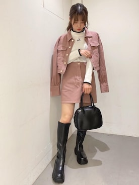「アイテム（セットアップ、ピンク系）」を使った、emsexcite　/　エムズエキサイトさん（レディース・151cm）の秋コーディネート