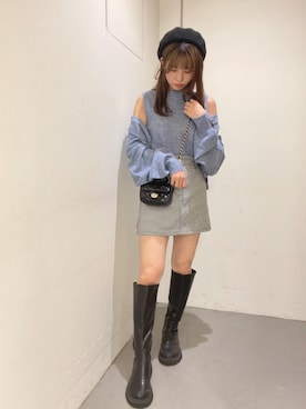 「ガーリーコーデ」｜「アイテム（その他シューズ）」を使った、emsexcite　/　エムズエキサイトさん（レディース・151cm）の秋コーディネート