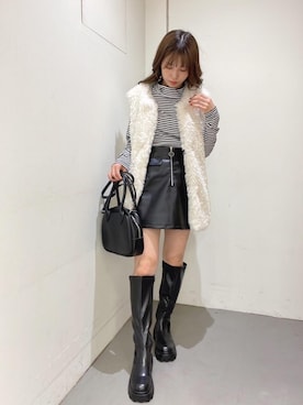 「ガーリーコーデ」｜「アイテム（その他シューズ）」を使った、emsexcite　/　エムズエキサイトさん（レディース・151cm）の秋コーディネート