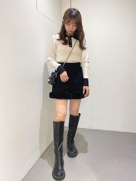 「ガーリーコーデ」｜「アイテム（その他シューズ）」を使った、emsexcite　/　エムズエキサイトさん（レディース・151cm）の秋コーディネート