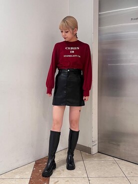 「韓国コーデ」｜「アイテム（その他シューズ）」を使った、emsexcite　/　エムズエキサイトさん（レディース・164cm）の秋コーディネート
