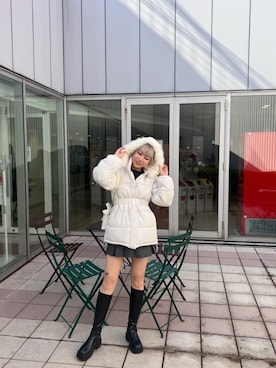 「フレンチガーリー」｜「アイテム（その他アウター）」を使った、emsexcite　/　エムズエキサイトさん（レディース・164cm）の秋コーディネート