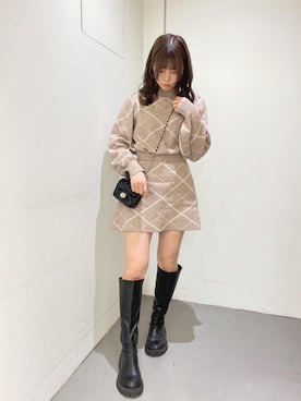 「ガーリーコーデ」｜「アイテム（その他シューズ）」を使った、emsexcite　/　エムズエキサイトさん（レディース・151cm）の冬コーディネート