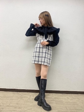 「ガーリーコーデ」｜「アイテム（その他シューズ）」を使った、emsexcite　/　エムズエキサイトさん（レディース・166cm）の冬コーディネート